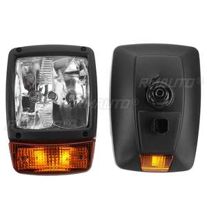 24V LED Headlights with Indicator Turn Signal Lamp Worklight Universal for Tractor Excavator JCB Telehandler Loader <b>Forklift</b> - Product Image 2