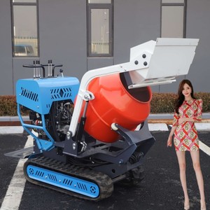 Crawler Mini Concrete Mixer Self Loading Dumper Mini Dumper Mixer Concrete Truck Self-loading Gasoline Crawler Dumper Mini Mixer - Product Image 1