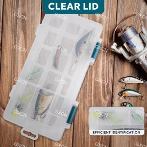 Diviseur réglable Boîte de matériel de pêche en plastique pour eau salée rivière lac ruisseau plateaux de stockage de pêche pour leurres Terminal Tackle - Product Image 3