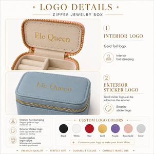 Mini PU Leather Jewelry <b>Box</b> 8x4x4cm Portable Travel Jewelry Organizer with Velvet Interior for <b>Rings</b> Earrings Gift Packaging - Product Image 6