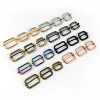 Meetee F2-12 Boucles coulissantes réglables 13-50mm pour sacs, accessoires de maroquinerie, boucles à broche carrée pour sacs à main et vêtements