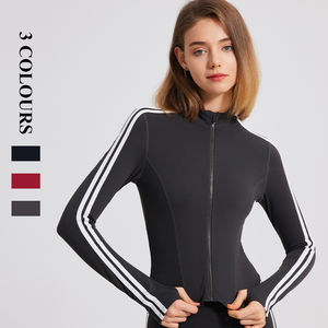 Giacca sportiva di moda Casual da donna di nuova tendenza con cerniera alta elastica leggera e traspirante <span class=keywords><strong>abbigliamento</strong></span> <span class=keywords><strong>sportivo</strong></span> amichevole - Product Image 3