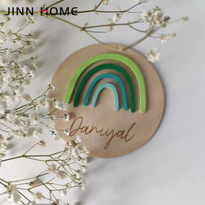 Jnin Home-rotuladores de grabación 3D hechos a mano, de madera, para nacimiento de bebé, Registro <span class=keywords><strong>mensual</strong></span>, tarjetas - Product Image 5