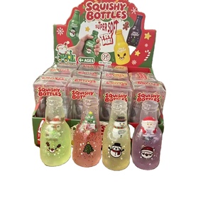 Nouveautés : 12 pièces/boîte – Bouteilles Squishy Joyeux Noël à presser, jouets Squishy à remontée lente, cadeau promotionnel pour enfants - Product Image 1