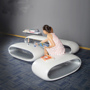 Modern Minimalist <b>Plastic</b> <b>Bench</b> For Mall Commercial Furniture Durable Design - Product Image 2
