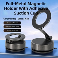 Support de téléphone magnétique en alliage de zinc personnalisé OEM, aimant puissant N52, support de voiture compact détachable pour tableau de bord, pare-brise, aérateur