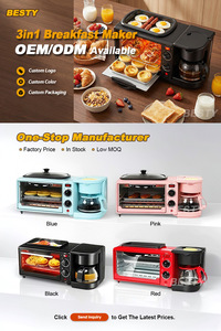 Máquina Multifuncional 3 en 1 para Hacer Sándwiches y Desayunos con Sartén, Cafetera, Tostadora y <span class=keywords><strong>Horno</strong></span> Microondas - Product Image 5