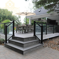 Balustrade extérieure Anti-corrosion en aluminium avec cadre noir