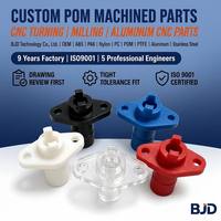 Componentes Mecánicos de Plástico de Ingeniería de Nylon POM de Precisión, Mecanizados por CNC Personalizados, con Montaje de Brida y Casquillo de Eje