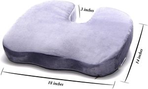 Cojín de Asiento de Espuma Viscoelástica Súper Suave, Multifuncional, para Alivio de Ciática y Dolor de Espalda, Ideal para Dormir y para Enfermería - Product Image 2