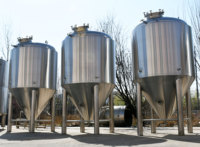 Réservoir conique de fermentation de bière en acier inoxydable 1000l avec veste de refroidissement
