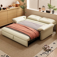 Canapé-lit moderne en cuir PU capitonné, convertible, pour appartement, chambre d'amis, salon, fabriqué à l'usine de Foshan