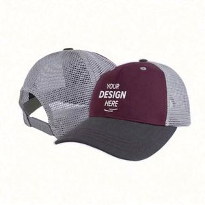 Gorra de béisbol de malla con logotipo de parche de cuero de alta calidad, 6 paneles, estilo outdoor de alto rendimiento con patrón de hojas de felpa, OEM personalizado al por mayor - Product Image 2