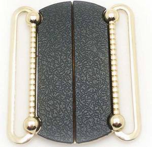 Largeur intérieure directe d'usine 50mm alliage de zinc métal doré deux pièces boucles articulées pour femmes ceintures élastiques - Product Image 1
