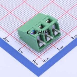 MC-TD5.08H03C-0001 Screw Terminal Block Through hole Component (THT),P=5.08mm Connector 1x3P 5.08mm Green Through Hole - Product Image 1