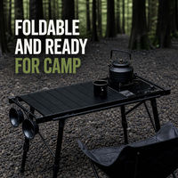 Table de camping modulaire IGT réglable, table à manger pliable pour l'extérieur, table de pique-nique portable en alliage d'aluminium