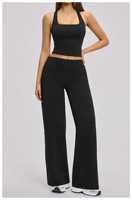 Ensemble de yoga pour femmes d'été, vêtements de sport décontractés, débardeur + soutien-gorge, nylon + élasthanne, vêtements de sport confortables, doux et respirants