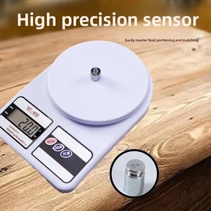 Bilancia Elettronica di Precisione Compatta per Cucina <span class=keywords><strong>e</strong></span> Pasticceria, Bilancia Alimentare Domestica con Ricarica <span class=keywords><strong>e</strong></span> Calibrazione - Product Image 2