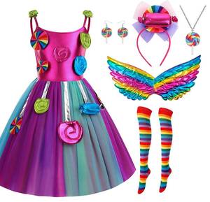 Nouvelle arrivée : robe de princesse d'Halloween avec bandeau à bonbons et costume de sucette pour les filles - Product Image 4