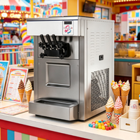 Machine à glaces à trois saveurs de haute qualité, corps en acier inoxydable, pour la vente en gros en usine, facile à nettoyer