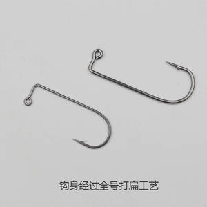 Cabeza <span class=keywords><strong>de</strong></span> plomo Acero <span class=keywords><strong>de</strong></span> alto carbono Púas planas Ángulo recto A granel Anzuelos <span class=keywords><strong>de</strong></span> pescado <span class=keywords><strong>de</strong></span> Río <span class=keywords><strong>Raya</strong></span> blanca Barb Bass Crank Hooks 50 piezas - Product Image 3