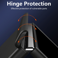 Étui de protection pour téléphone portable Samsung Z Fold 7 8 avec support et film HD