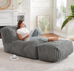 大型ビーンバッグラウンジャーチェア大型ビーンバッグチェアビーンバッグソファメモリーフォーム付きリビングルーム用人気商品 - Product Image 1