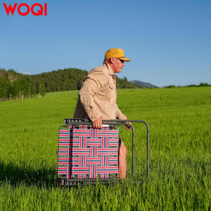 Chaise pliante portable Woqi en aluminium et tissu Oxford, capacité 110 kg, pour jardin, camping, plage, pêche, extérieur - Product Image 3
