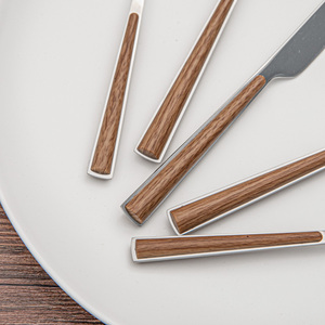 Sự lựa chọn của chất lượng thép không gỉ với ABS hạt gỗ xử lý, thanh lịch và thiết thực tinh tế và bền tableware Set - Product Image 3