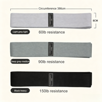 Bandes de Résistance Longues en Coton Polytricoté XLAN 76 Pouces, 3 Niveaux de Tension, Emballage Sac en Maille, pour Exercices d'Étirement, Course à Pied, Jambes et Fessiers