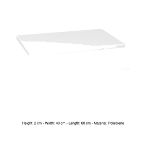 Planche à découper en polyéthylène blanc 60 × 40 × 2 h cm, sans butée de positionnement - Product Image 3