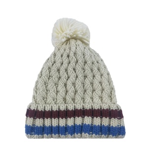 Bonnet <span class=keywords><strong>en</strong></span> tricot chaud pour adultes - Broderie 3D motif personnage - Voyage d'affaires, mode plage, fil d'<span class=keywords><strong>Islande</strong></span>, hiver, pompon personnalisé - Product Image 3