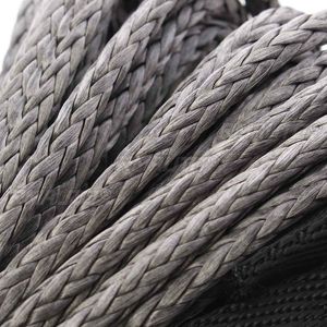 Câble de treuil synthétique de 15 m, 7700 lb, avec gaine, pour ATV, UTV, capstan, gris, pour remorquage, lavage de voiture, entretien automobile - Product Image 5