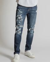 Jean Homme Y2K en Denim Délavé Bleu, Effet Usé et Déchiré, Qualité Supérieure, Style Streetwear, Personnalisable OEM/ODM, Collection 2026