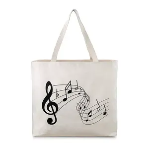 Custom Logo Reusable Eco-Friendly <b>Small</b> Canvas Tote <b>Bag</b> Handled Shoulder Strap Letter Pattern Customized Designs Shopping <b>Bags</b> - Product Image 2