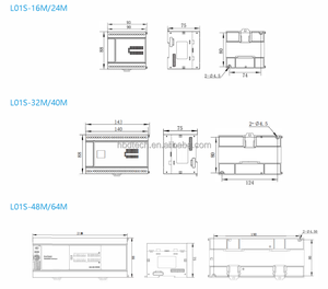 HBDTECH 格安 AC220V PLC L01S-16M 24M 32M 40M 64M USB Type-C プログラミングポート付き Modbus RTU ASCII フリーポート対応 - Product Image 3