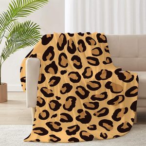 Manta de Felpa con Estampado de Leopardo, Rectangular, Antipilling, Suave y Acogedora para el Hogar, Sofá, Cama, Uso en las Cuatro Estaciones - Product Image 1
