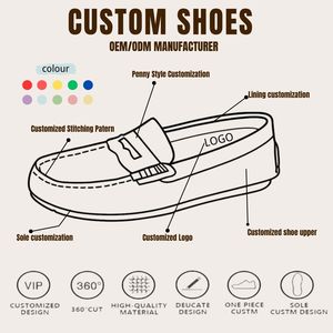 Sapatos casuais de alta qualidade personalizados infantis vestido formal mocassins feitos de couro premium - Product Image 5