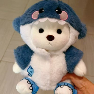 Peluches personnalisées de haute qualité en forme de <span class=keywords><strong>requin</strong></span> et d'ours, OEM ODM, animaux en peluche doux - Product Image 1