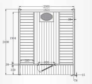 Sauna extérieur Helius en cèdre canadien, 4-6 personnes, sauna traditionnel de luxe, fenêtres en transom, commande par ordinateur - Product Image 6