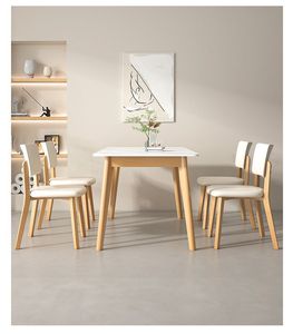 Sillas de Comedor de Madera Minimalistas de Estilo Nórdico con Respaldo, Muebles Modernos para Comedor L111 - Product Image 1