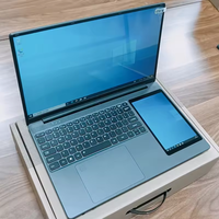 Nouveau design 15.6 + 7 pouces double écran ordinateur portable Interface riche écran tactile ordinateur portable d'affaires pour le bureau