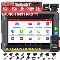[Versión Global/UE] LAUNCH X431 PRO TT Herramienta de Diagnóstico Bidireccional de Sistema Completo, Conector DBSCar VII, 37+ Funciones de Reinicio para Todos los Coches, ECU en Línea