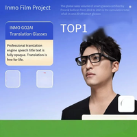 Lunettes de traduction intelligentes INMO GO2 AR, traducteur simultané en temps réel, téléprompteur vocal, lunettes IA, assistant de réunion, affichage