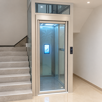 Ascenseur Privé Compact pour Villa 2-5 Personnes, Modèle Panoramique Intelligent de Luxe pour 1/2/3 Étages, Économique et Abordable