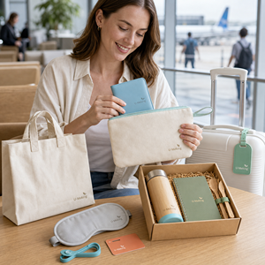 Kit de Voyage Personnalisé en Papier Style Affaires pour la Saint-Valentin, Noël et la Remise des Diplômes – Porte-Passeport et Étiquette de Bagage - Product Image 4