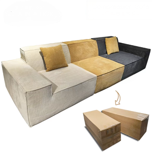 कारखाने संपीड़ित सोफा बॉक्स में आधुनिक अनुप्रस्थ मॉड्यूलर लिविंग रूम परिवर्तनीय सोफे कपड़े वैक्यूम पैकेज संपीड़न सोफा - Product Image 4