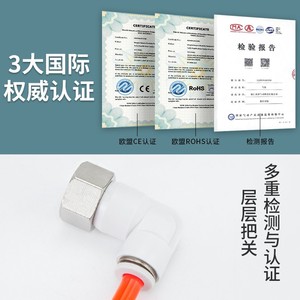 ข้อต่อสายลม Qingze แบบข้อศอกเกลียวใน ขนาด 6 8 10 12 มม. วัสดุทองแดง - Product Image 1