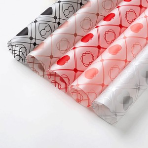 Papier de fleur imperméable en forme de coeur doux Offre Spéciale Bouquet de fête des mères Tanabata papier d'emballage personnalisé en <span class=keywords><strong>film</strong></span> de gelée finition mate - Product Image 1