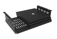 Support d'ordinateur personnalisé sous le bureau, étagère PC en métal ventilée pour PC SFF (Small Form Factor), console de jeu PS4 Pro, support sous table